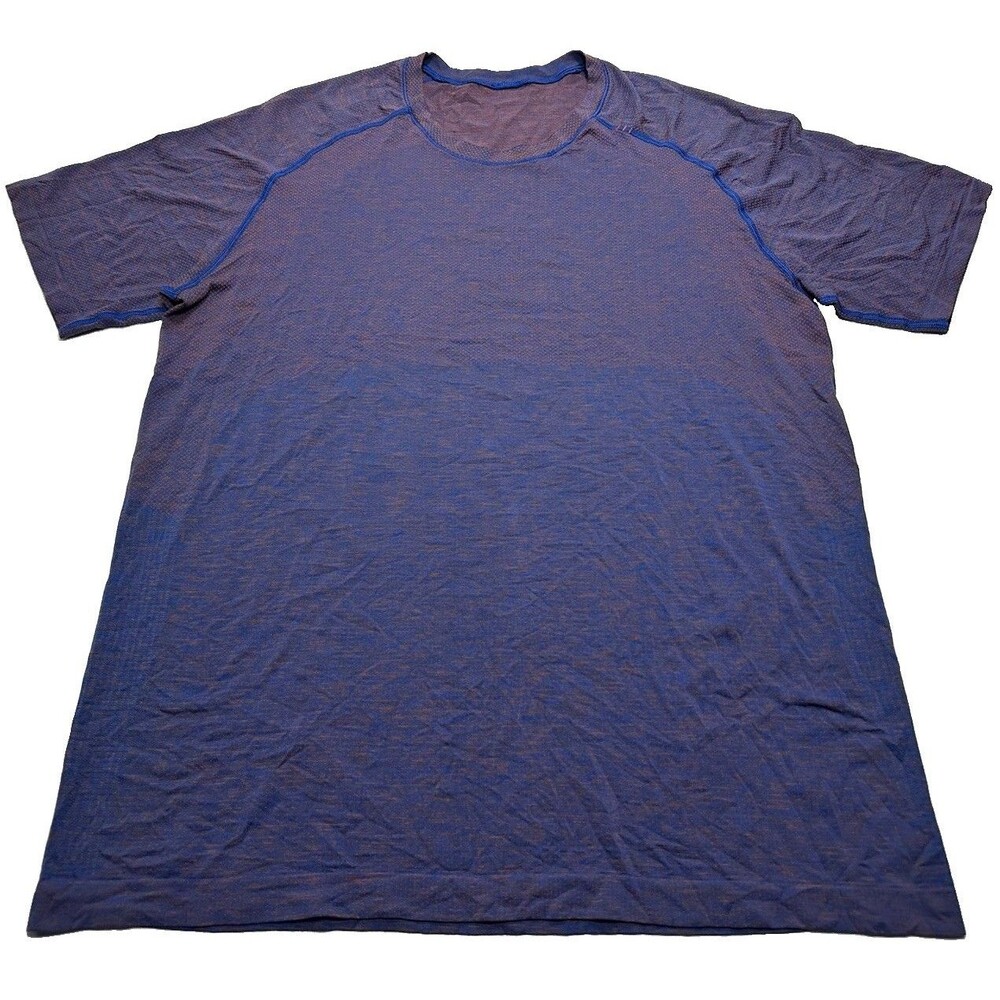 Lululemon Metal Vent Tech Short Sleeve Shirt 2.0 Large Aztec Brick Symphony Blue